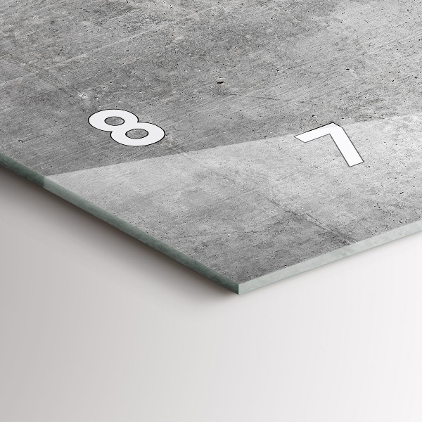 Horizontale Uhr mit motiv Rohe Wand