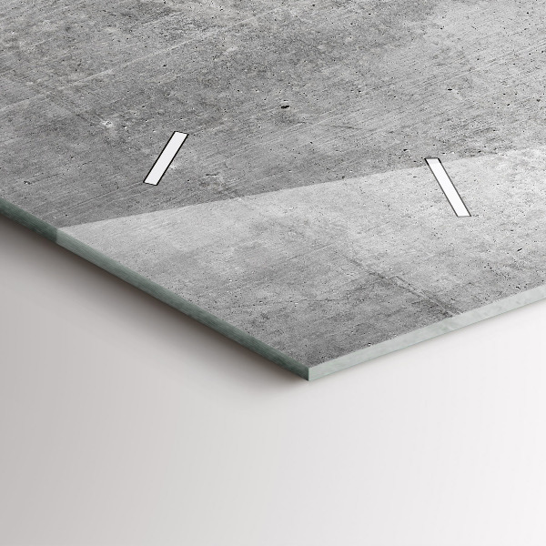 Horizontale Uhr mit motiv Rohe Wand