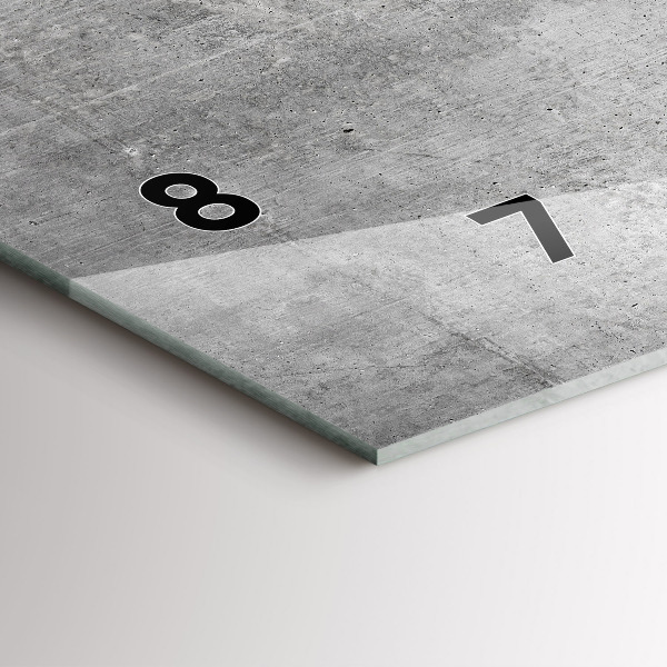 Horizontale Uhr mit motiv Rohe Wand