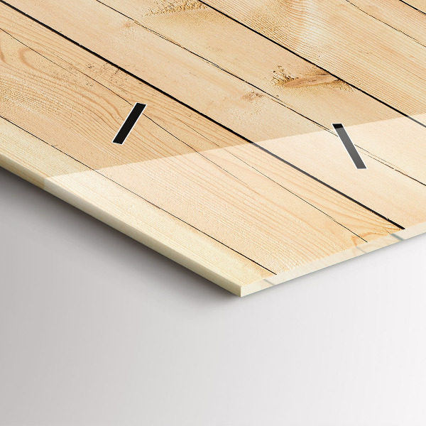 Horizontale Uhr mit motiv Hölzerne Bretter