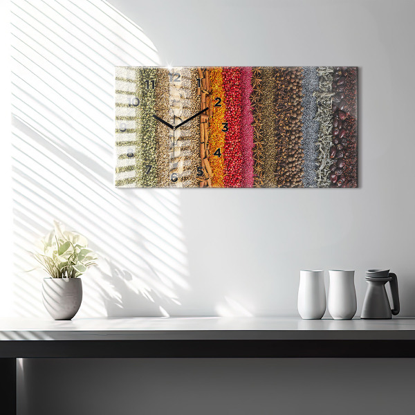 Horizontale Uhr Reihen von Gewürzen