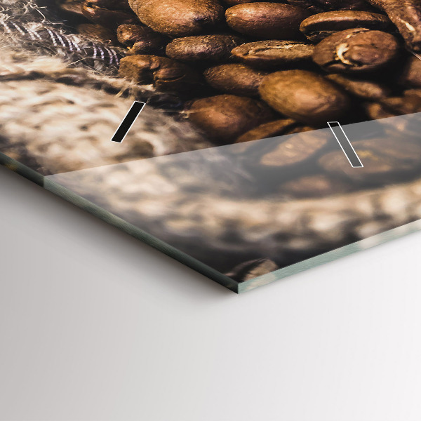 Horizontale Uhr Säcke mit Kaffee