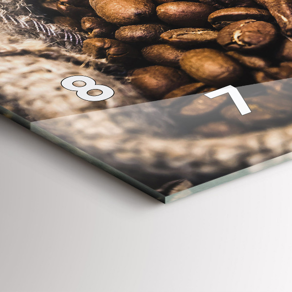 Horizontale Uhr Säcke mit Kaffee