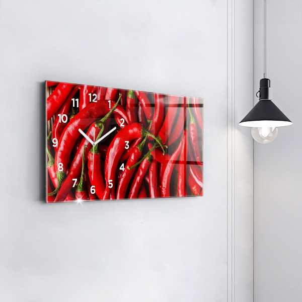 Horizontale Uhr mit motiv Scharfe Paprika