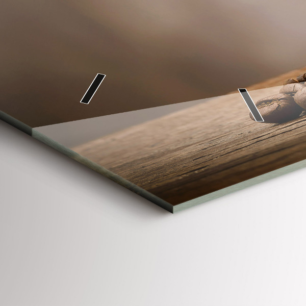 Horizontale Uhr mit motiv Becher mit Kaffee