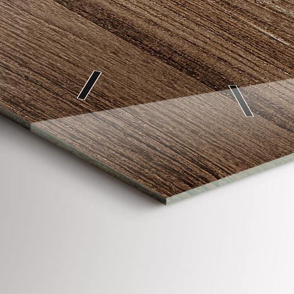 Horizontale Uhr Dunkles Holz