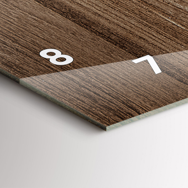 Horizontale Uhr Dunkles Holz