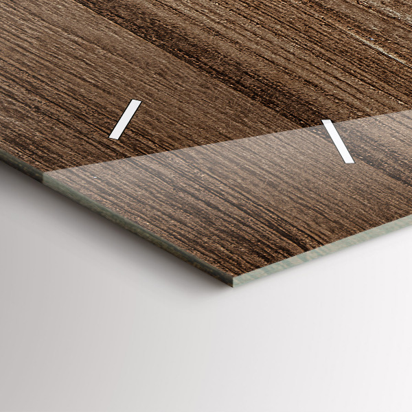 Horizontale Uhr Dunkles Holz