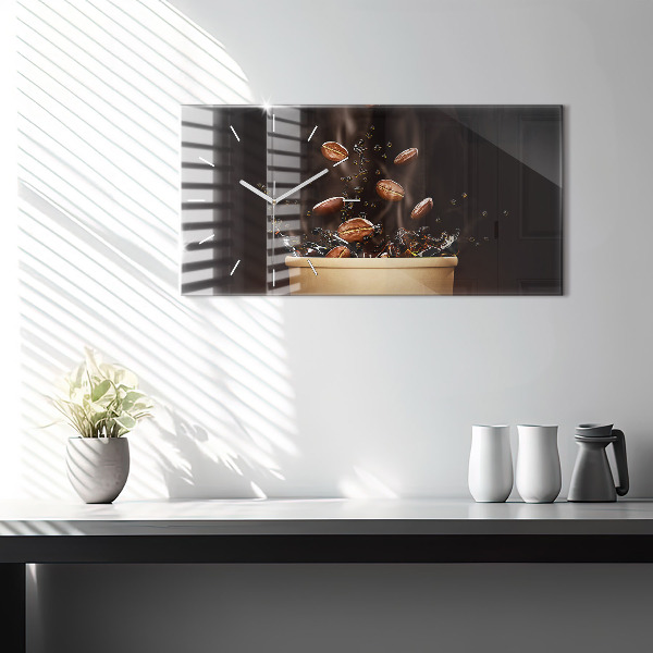 Horizontale Uhr mit motiv Heißer Kaffee
