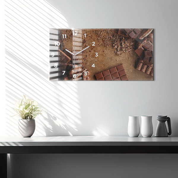 Horizontale Uhr Schokoladentafeln