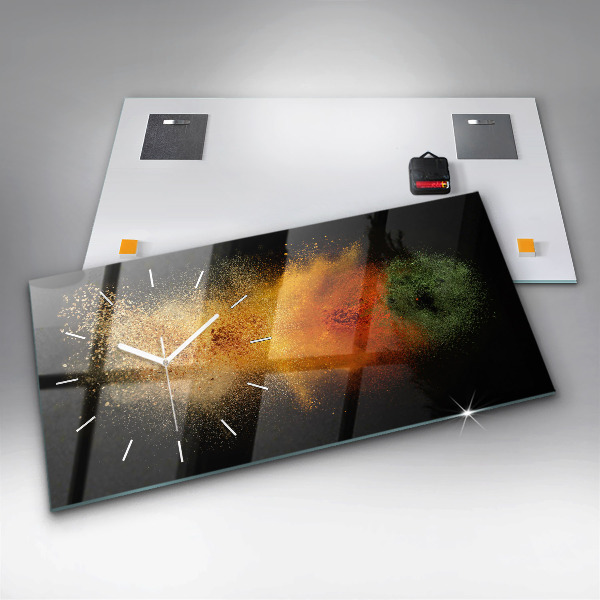 Horizontale Uhr mit motiv Verstreute Gewürze