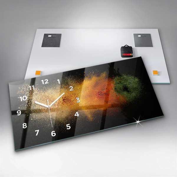 Horizontale Uhr mit motiv Verstreute Gewürze