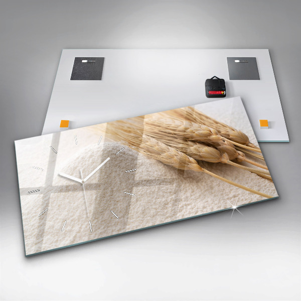 Horizontale Uhr mit motiv Mehl