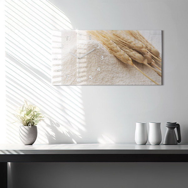 Horizontale Uhr mit motiv Mehl