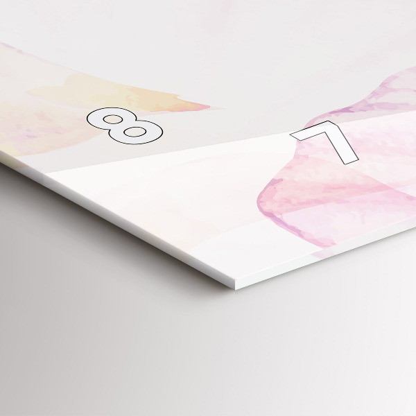 Horizontale Uhr Aquarellierte Blütenblätter