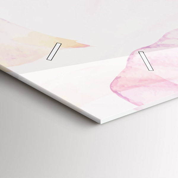 Horizontale Uhr Aquarellierte Blütenblätter