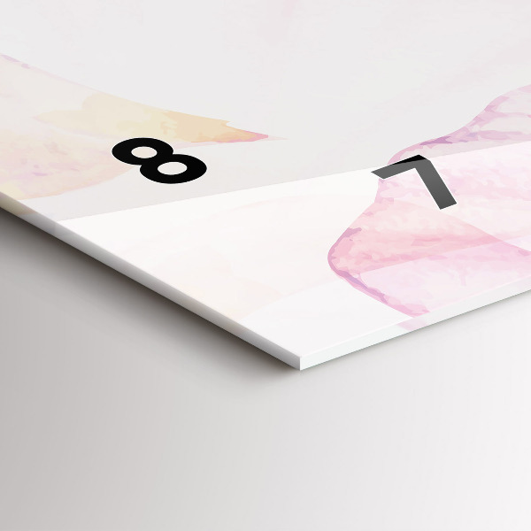 Horizontale Uhr Aquarellierte Blütenblätter