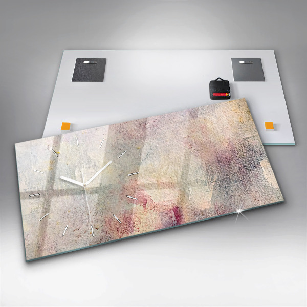 Horizontale Uhr mit motiv Gemalte Abstraktion