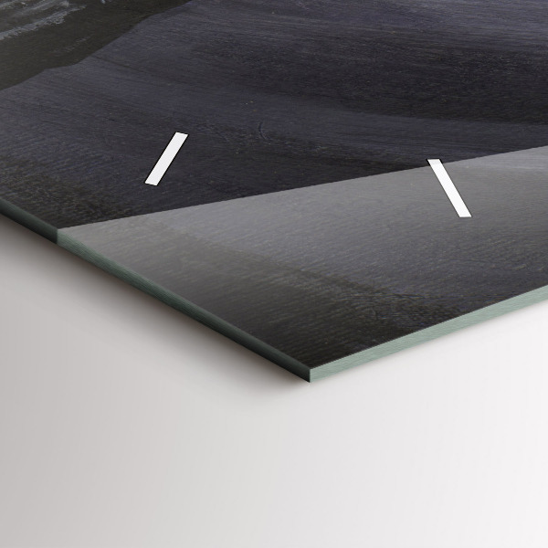 Horizontale Uhr mit motiv Rabe im Mondlicht