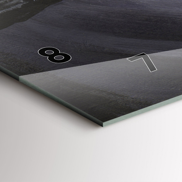 Horizontale Uhr mit motiv Rabe im Mondlicht