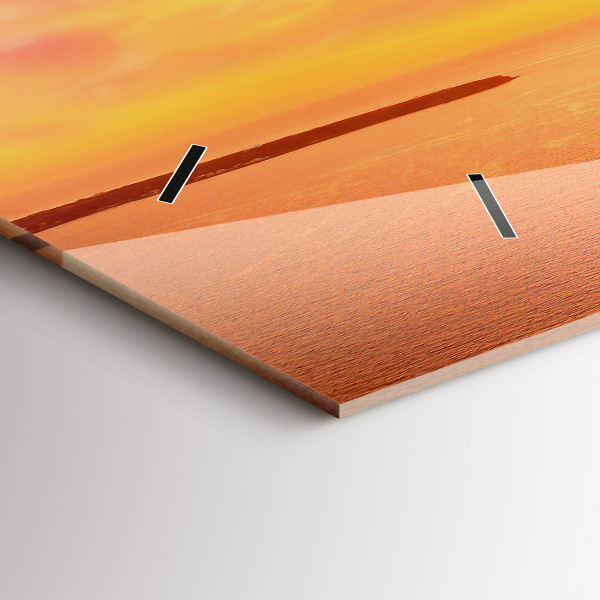 Horizontale Uhr mit motiv Alte Windmühle in Santorini