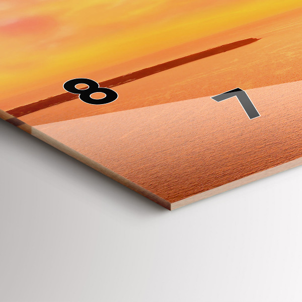 Horizontale Uhr mit motiv Alte Windmühle in Santorini