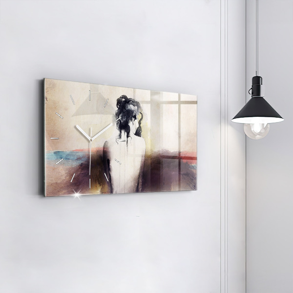 Horizontale Uhr Abstraktes Porträt einer Frau