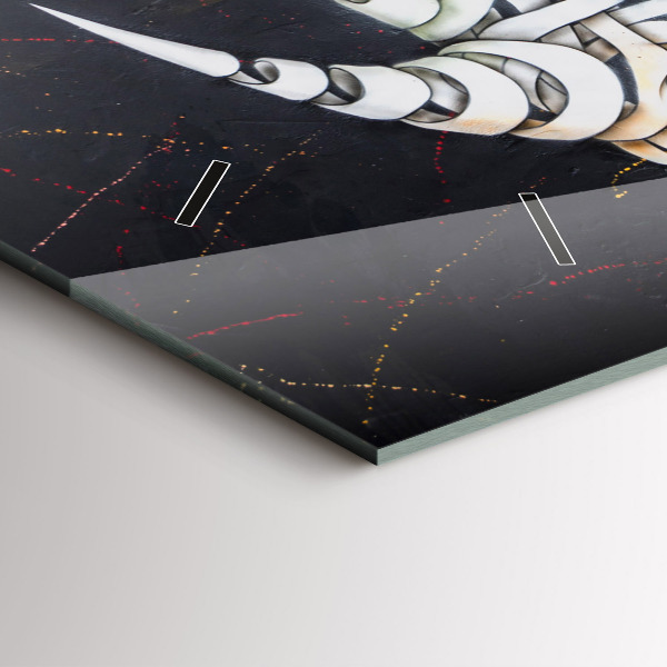 Horizontale Uhr Abstraktes Rhinozeros