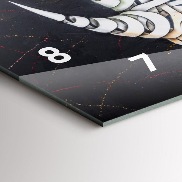 Horizontale Uhr Abstraktes Rhinozeros