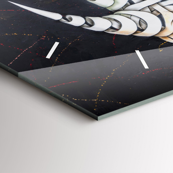 Horizontale Uhr Abstraktes Rhinozeros