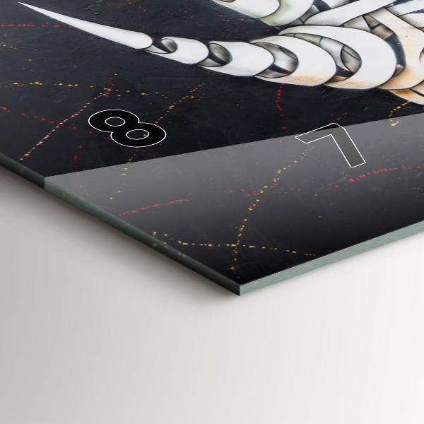 Horizontale Uhr Abstraktes Rhinozeros