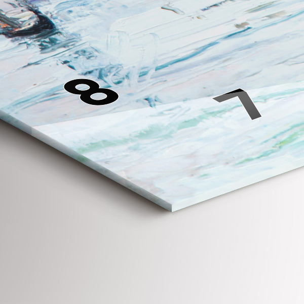 Horizontale Uhr mit motiv Ölgemälde Jacht Meer