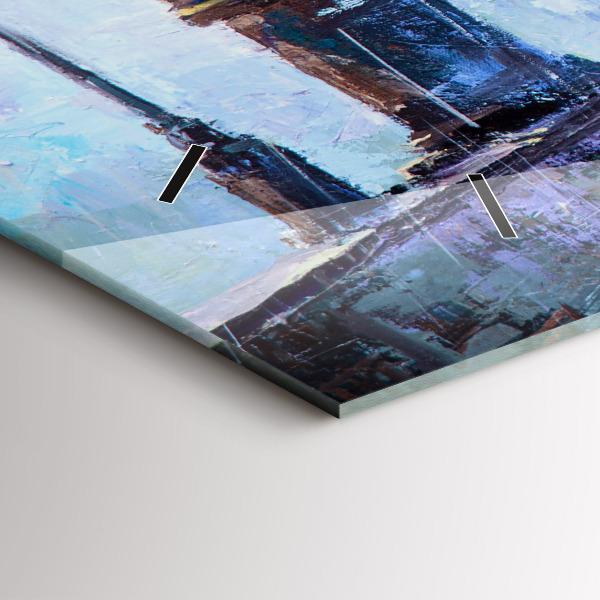 Horizontale Uhr mit motiv Ölgemälde