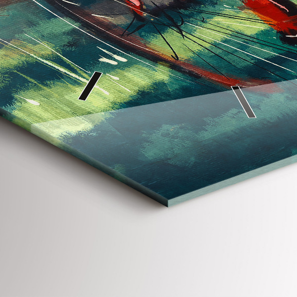 Horizontale Uhr Gemaltes Fahrrad