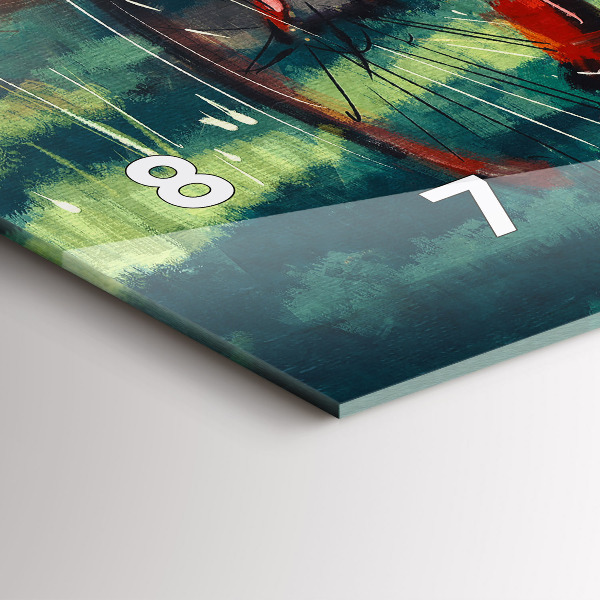 Horizontale Uhr Gemaltes Fahrrad