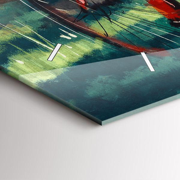 Horizontale Uhr Gemaltes Fahrrad