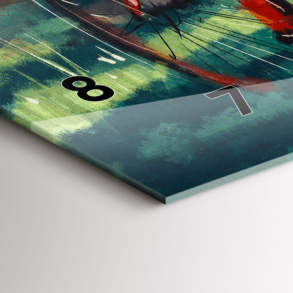 Horizontale Uhr Gemaltes Fahrrad