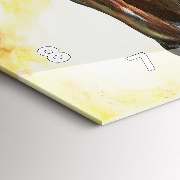 Horizontale Uhr Zwei gemalte Pferde