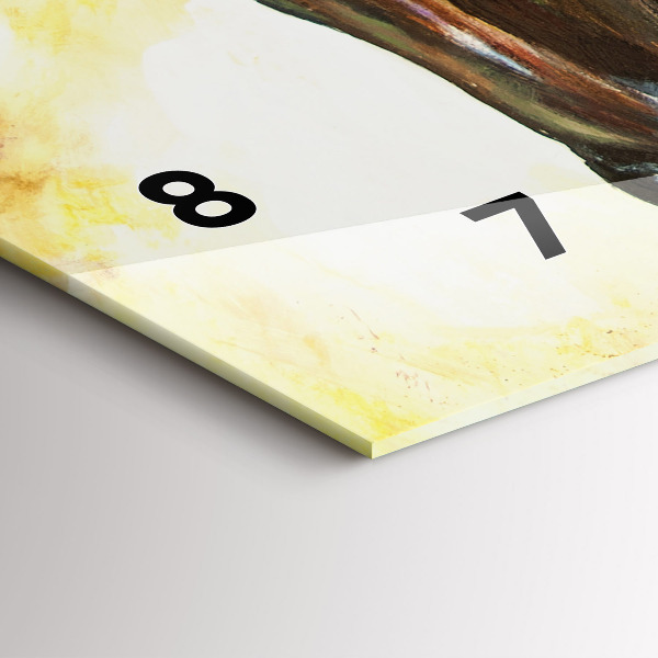 Horizontale Uhr Zwei gemalte Pferde