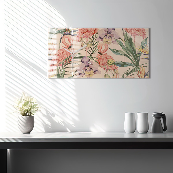 Horizontale Uhr mit motiv Tropische Palmenblätter