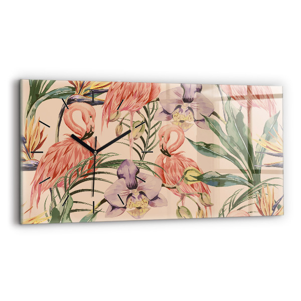 Horizontale Uhr mit motiv Tropische Palmenblätter