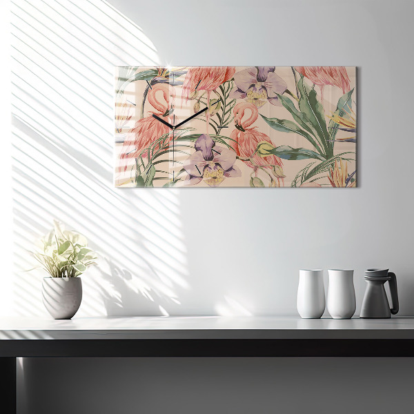 Horizontale Uhr mit motiv Tropische Palmenblätter