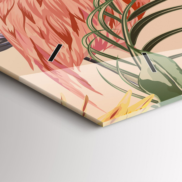 Horizontale Uhr mit motiv Tropische Palmenblätter