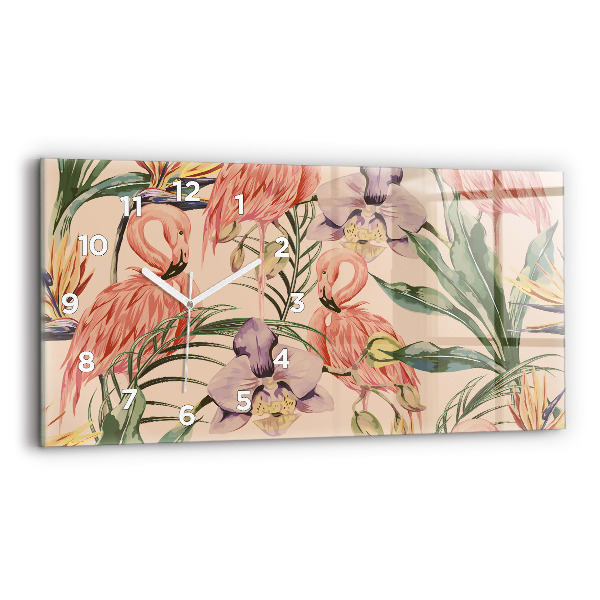 Horizontale Uhr mit motiv Tropische Palmenblätter