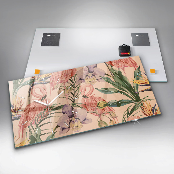 Horizontale Uhr mit motiv Tropische Palmenblätter