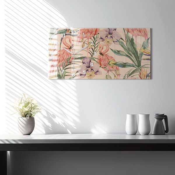 Horizontale Uhr mit motiv Tropische Palmenblätter