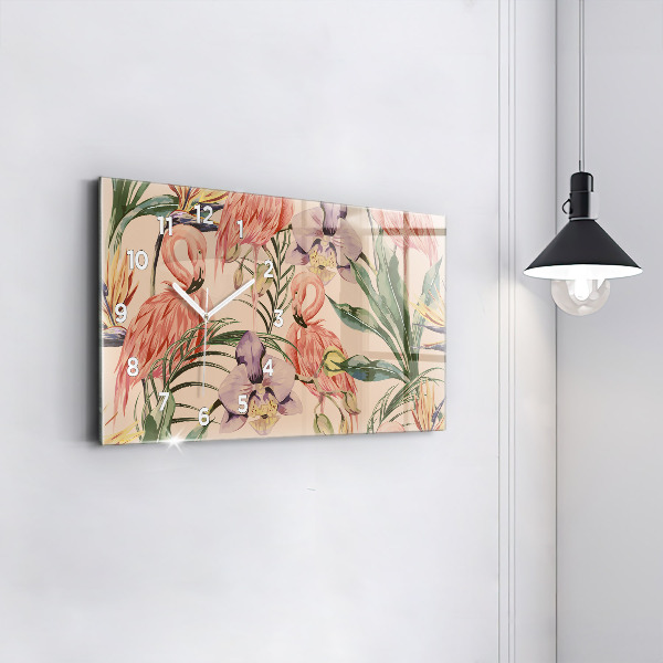 Horizontale Uhr mit motiv Tropische Palmenblätter