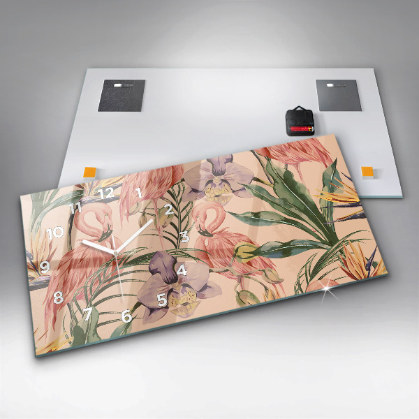 Horizontale Uhr mit motiv Tropische Palmenblätter