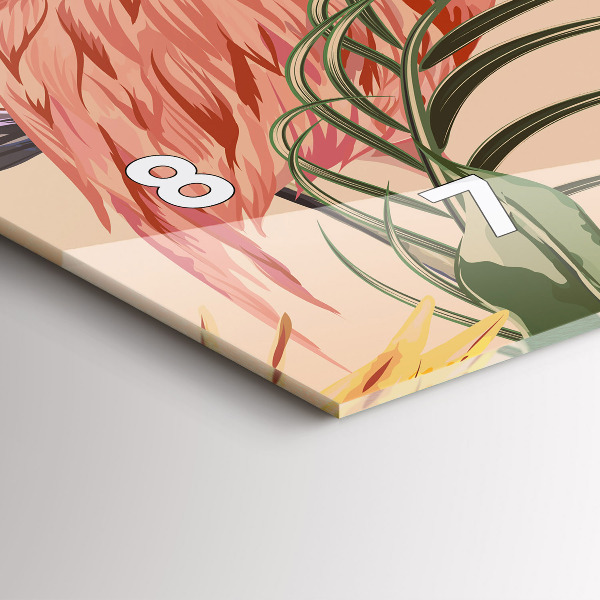 Horizontale Uhr mit motiv Tropische Palmenblätter