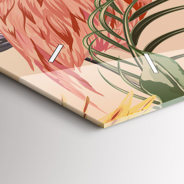 Horizontale Uhr mit motiv Tropische Palmenblätter